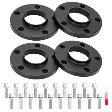 Imagem de 4 peças adaptadores de roda de 15 mm com cubo, 5 x 112 mm para Benz E500 S600 C230 C240 C320, furo de 66,6 mm, espaçadores de roda 14 x 1,5 pinos (tipo de assento de esfera de haste de 40 mm) para