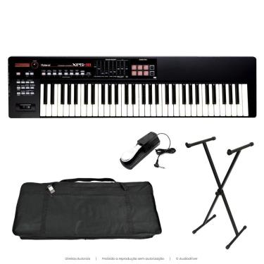 Imagem de Teclado Sintetizador Roland XPS-10 + Pedal Sustain G + Fonte + Capa + Suporte X