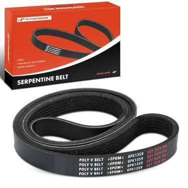 Imagem de A-Premium Correia De Transmissão Serpentina Motor Compatível Com Carros Ford, Mercury E Peterbilt - F-150 F150 2011-2014, Escort 1991-1993, 320 2006-1.9L 5.0L 10.8L, Substitui E3Ze8620Da