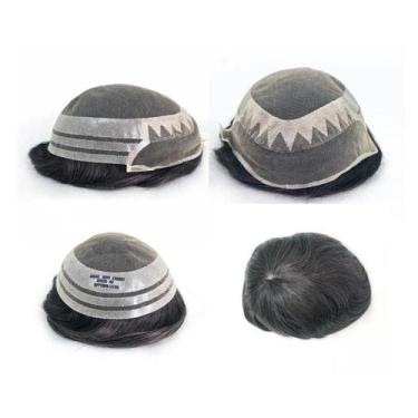 Imagem de Prótese Capilar Híbrida Mod. André Com Nó 20X25 D= 115% - Cherey