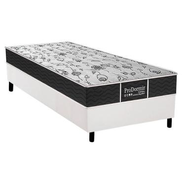 Imagem de Conjunto Box Solteiro: Colchão Molas Probel Prolastic Sleep + Base CRC Courano White (88x188)