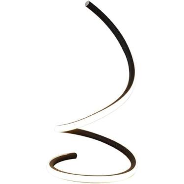 Imagem de Branco Moderno Minimalista Led Lâmpada De Cabeceira Quarto Sala De Casamento Arte Sala De Estar Personalidade Criativa Coreano Japonês Moda Casa Luzes De Mesa, Black Warm Light, Dimmer switch