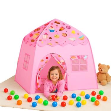 Imagem de Barraca Infantil - Cabana Infantil Menina - Casinha de Brinquedo Infantil para Quarto ou Brinquedoteca - Espaço Seguro e Confortável - Incentivo à Criatividade e Independência