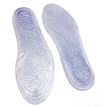 Imagem de Kit Palmilha Gel Silicone + Calcanheira Gel Anti Impacto EsporãO Cancaneo Fascite Plantar Contra Dor(43 ao 45,Cristal)