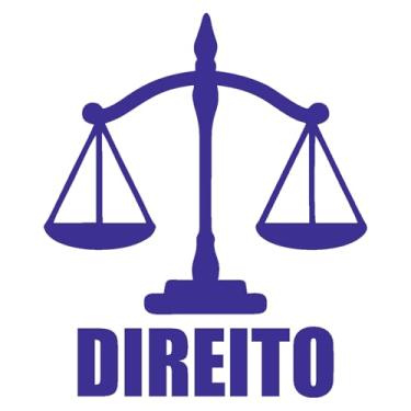 Imagem de Adesivo Profissão Direito para Estudantes e Advogados Ideal para notebook carro portas vidros Paredes vários tamanhos (AZUL MARINHO, 16,8x20cm)