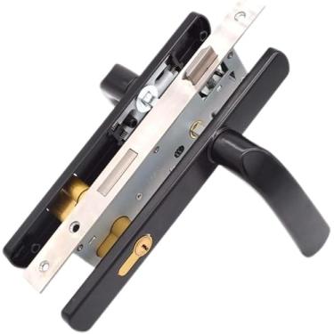 Imagem de Fechadura De Embutir De Aço Inoxidável, Sashlock De Embutir, Fechadura De Alavanca Euro, Conjunto De Fechadura De Maçaneta - Fechadura De Porta Silenciosa Fechadura De Maçaneta, Black, B