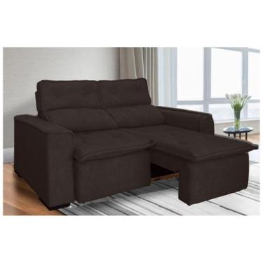 Imagem de Sofá 3 Lugares Retrátil Reclinável Suede Califórnia JW Estofados, Choc