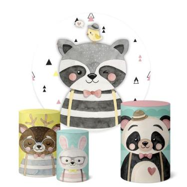 Imagem de Trio Capas Cilindro + Painel Redondo 1,50m Bosque - Fadrix, K1BSQ0027