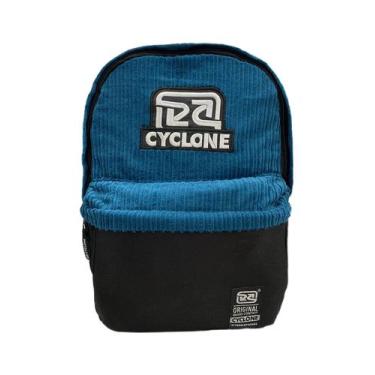 Imagem de Mochila Cyclone Veludo New Hologram, Azul petróleo, U