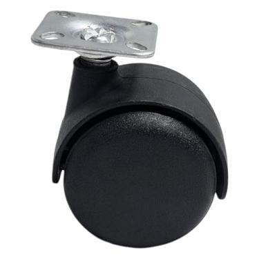 Imagem de Rodízio para Cadeira de Escritório Mesa C/Placa 38X38 Preto 40kg - 1 Uni Borrachas Londrina