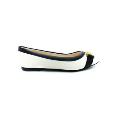 Imagem de Sapatilha Feminino Sua Cia 8265.14034 - Pérola/preto-Feminino