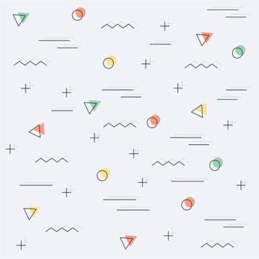 Imagem de Papel De Parede Adesivo Branco Delicado Formas Geométricas 3m