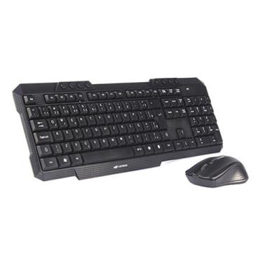 Imagem de Kit Teclado + Mouse sem Fio Multimídia C3Tech 1000dpi Preto - K-W10BK 
