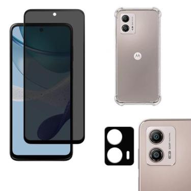 Imagem de Kit Moto G73  Pel. Privacidade  Capa Anti Impactos  Pel. Câmera 3d - X