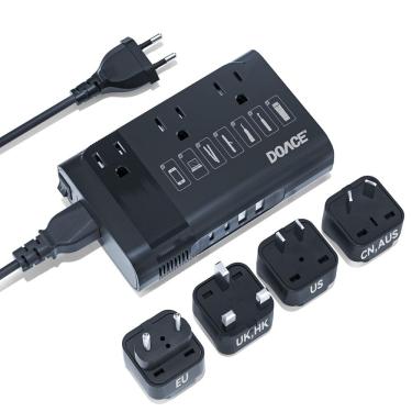 Imagem de Conversor de tensão DOACE 350W 220V a 110V com plugue de viagem