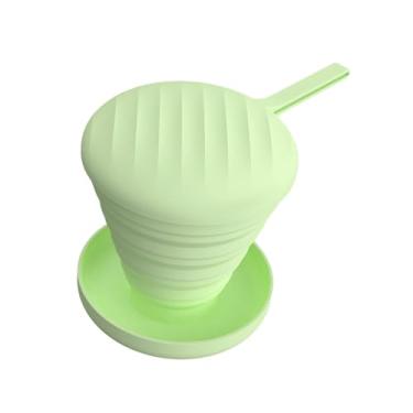 Imagem de Esquirla Escova de maquiagem limpador de tigela almofada de limpeza pendurado cesta de secagem multiuso rapidamente dobrável ferramenta de lavagem para, Verde