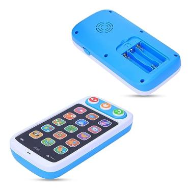 Imagem de KIMISS Multifuncional E Onal Smartphone Toy Para-Música, Luzes E Dramatização-brinquedo Plástico Não Tóxico por 6-36 Meses (686-9 Tablets ingleses Música celular azul)