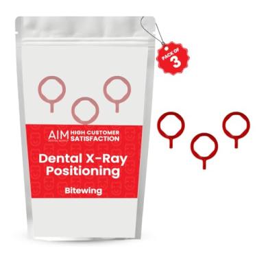 Imagem de AIM DENTAL SUPPLY Anúncios - Anel De Posicionamento Raio-X Odontológico, Autoclavável, Asa Mordida, Estilo Xcp, Sistema Fps 3000 Vermelho, Filme Intraoral (3 Anéis Vermelhos)