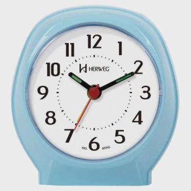 Imagem de Relogio despertador herweg 2634-007 azul baby, AZUL BABY