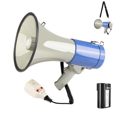 Imagem de Loudmore Bullhorn de megafone profissional externo com sirene, gravação 240S, microfone e alça destacável