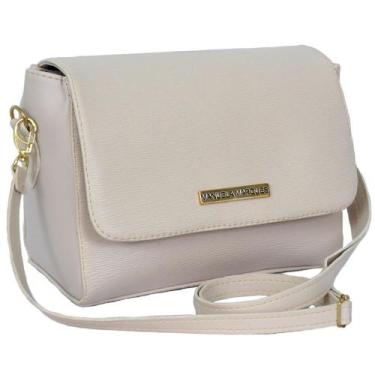 Imagem de Bolsa Baú Tampa Manuela Marques, Bege, Único, Mulher