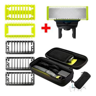 Imagem de 01 Lamina Refil + 6 Pente + Case Compact P/ Philips Oneblade - One Bla