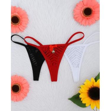 Imagem de Calcinha Fio Dental de Luxo com Bijuteria Modelo Tanga Sensual - TB150
