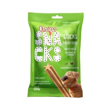 Imagem de Quatree Sticks Sabor Menta para Raças Médias e Grandes 100g