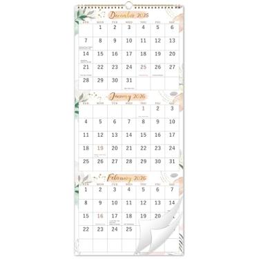 Imagem de Calendário de parede 2025 - calendário de 3 meses vertical 2025, calendário de parede de 3 meses, 28 x 66 cm, janeiro de 2025 a dezembro de 2025, calendário de parede 2025, calendário mensal grande,
