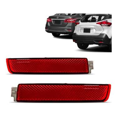 Imagem de PAR REFLETOR PARACHOQUE TRASEIRO KICKS SENTRA MURANO 2016 2017 2018 2019 2020 2021
