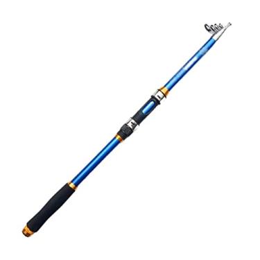 Imagem de Varas de pesca vara de pesca vara de pesca de longo alcance vara de pesca vara do mar equipamento de pesca acessórios de pesca vara de pesca telescópica 2,1 m 3,6 m vara de pesca telescópica (cor: caneca grande azul, tamanho: 2,1