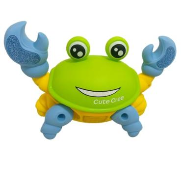 Imagem de Caranguejo Fujão Brinquedo Infantil, LED Colorido, Música e Movimento, Interativo Para Bebes (verde)