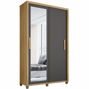 Imagem de Guarda Roupa de Solteiro RV Móveis Suécia 2 portas de correr 2 gavetas