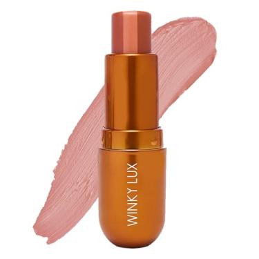 Imagem de Winky Lux Pumpkin Spice Latte Protetor labial colorido tricolor – bálsamo hidratante, tonalidade rosa transparente, cuidados com os lábios com óleo de jojoba e vitamina E, hidrata e suaviza os lábios