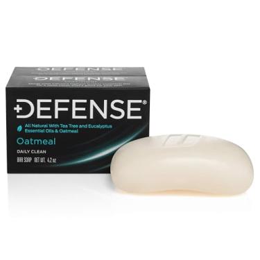 Imagem de Defense Soap Sabonete em barra de aveia totalmente natural para homens | Feito por lutadores com óleo de melaleuca e óleo de eucalipto para promover uma pele saudável