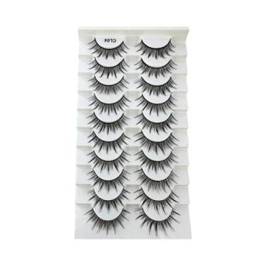 Imagem de Cílios Postiços Naturais, Macios E Volumosos, 10 Pares, Estilo Cruzado