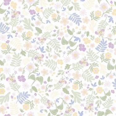 Imagem de Papel de Parede Vinílico Sonhos floral 4212 Amarelo 52cm x 10m - Bobin