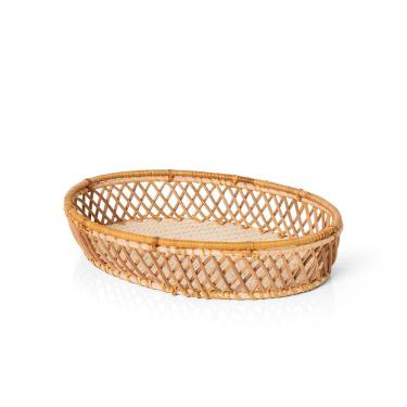 Imagem de Bandeja Copa E Cia Rattan Oval Pequena