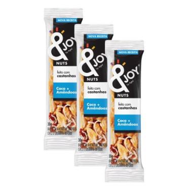 Imagem de Kit 3 Barra de Cereais &Joy Mixed Nuts Coco e Amêndoa Caixa com 2 Unid