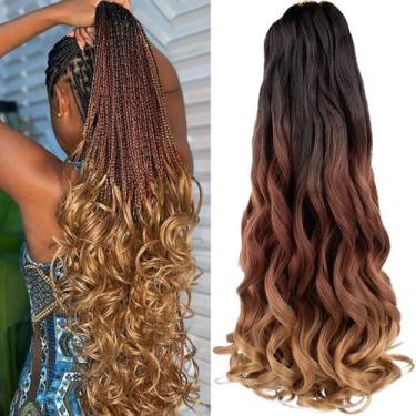 Imagem de Braiding Hair Unionbeauty French Curly 22 polegadas, 8 pacotes de 600 