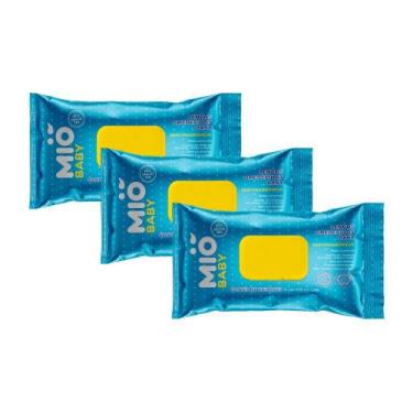 Imagem de Kit 3 Lenço Umedecido Mió Baby Sem Fragrância com 96 Unidades