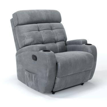 Imagem de Poltrona do Papai Reclinável Manual em Tecido Suede Damie