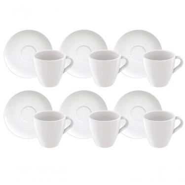 Imagem de Conjunto De Xícaras E Pires De Cappuccino Tramontina Paola Em Porcelana 200ml