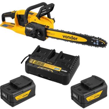 Imagem de Motor Serra Bateria 36v 4ah Cortar Lenha Madeira Sabre 40cm