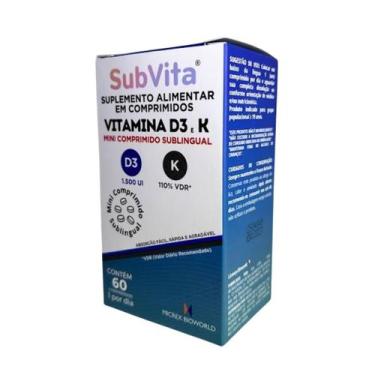 Imagem de Subvita Vitamina D3 E K - 60 Mini Comprimidos - Micrex Bioworld