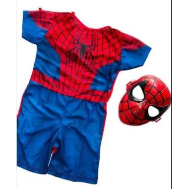 Imagem de Fantasia Com Enchimento Short Infantil Marvel Homem Aranha Tamanho P M
