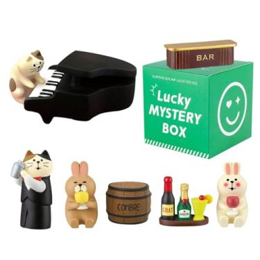 Imagem de Super Cute Creative Cat Theme Mystery Box Figures, Surprise Mysterious Bag Random Action Figure Figurine Collectible Home Desk Car Decoration, Birthday Christmas New Year Gift, Bar Cat-1 Box