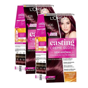 Imagem de Kit 2 Tintura Casting Creme Gloss L`oréal Paris 426 Borgonha