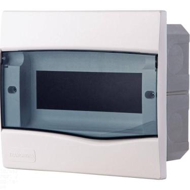 Imagem de Quadro De Distribuição De Embutir 9 Din Ou 6 Nema Tramontina Com Porta Transparente Tramontina