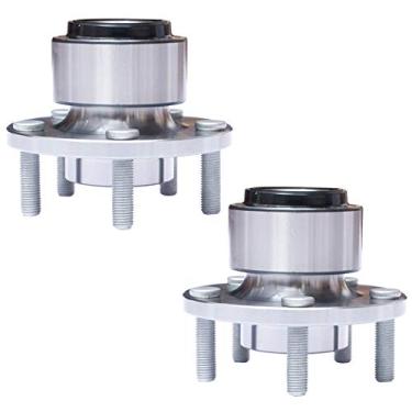 Imagem de Conjunto de cubo e rolamento da roda dianteira compatível com 2005 06 07 08 09 10 11 2012 Volvo S40 2007-2013 C30 2006-2013 C70 2005-2011 V50 AUQDD 513255 x2 (par) [5 cubo de trava]